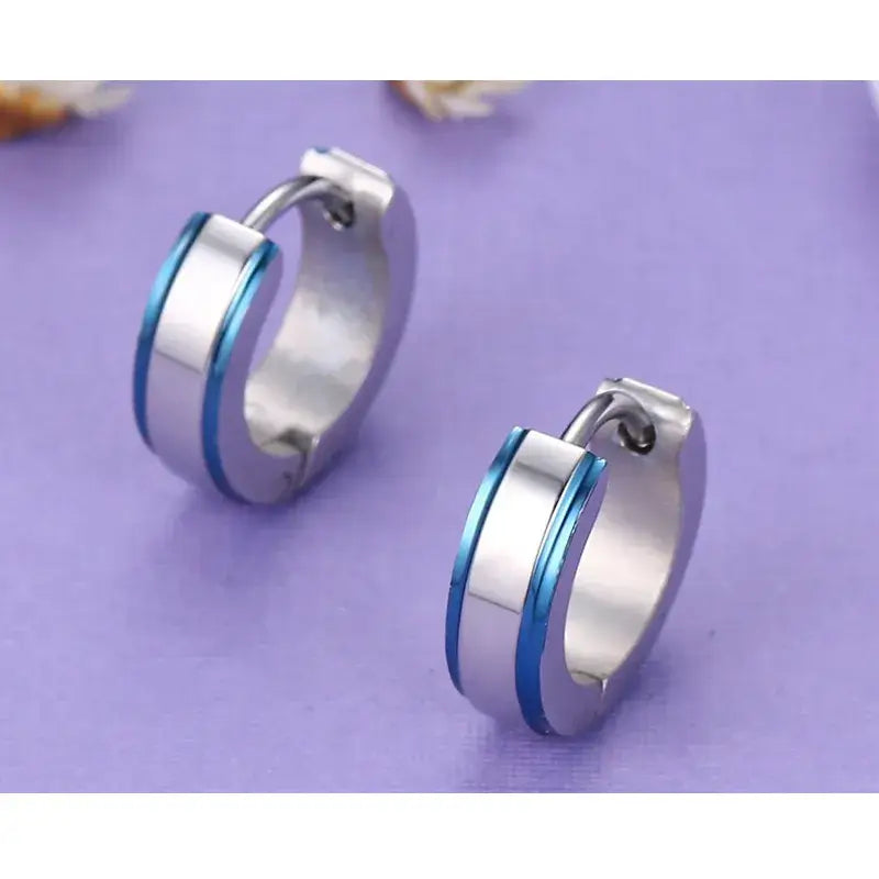 Cercle rayé bleu ombré
