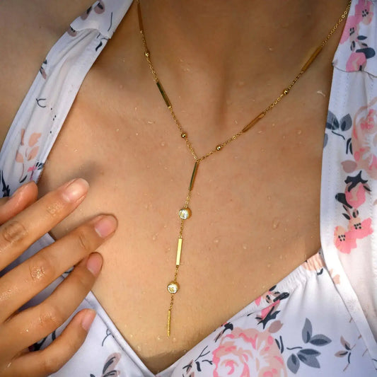 Echo Pearl Y Necklace