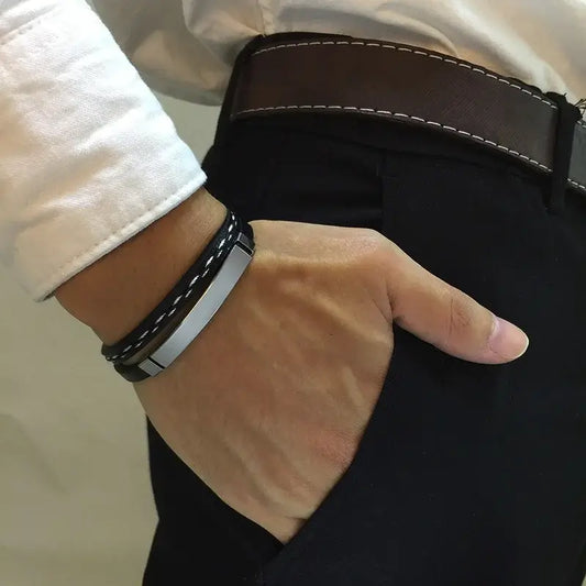Shade Leather Wrap Bracelet