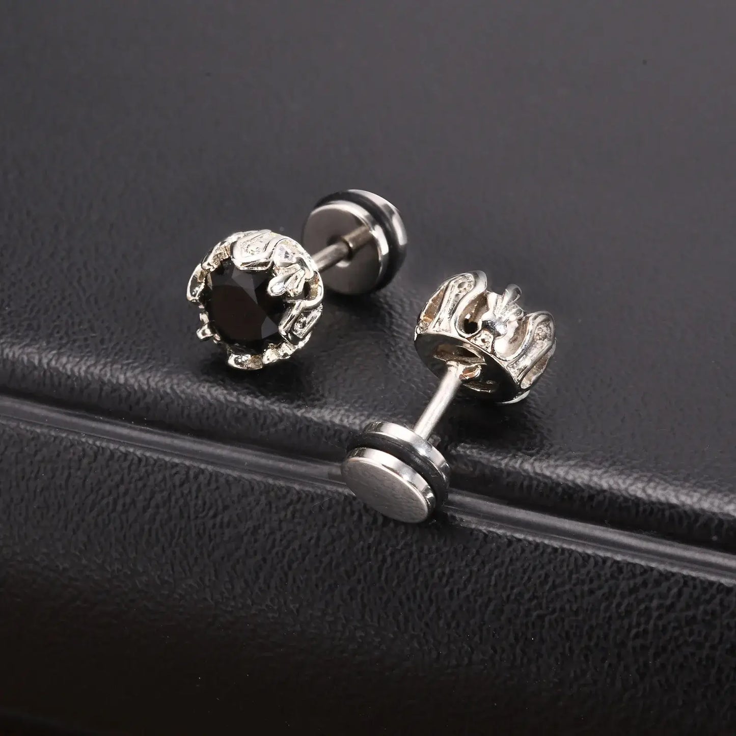 Boucles d'oreilles clous trèfle ombré