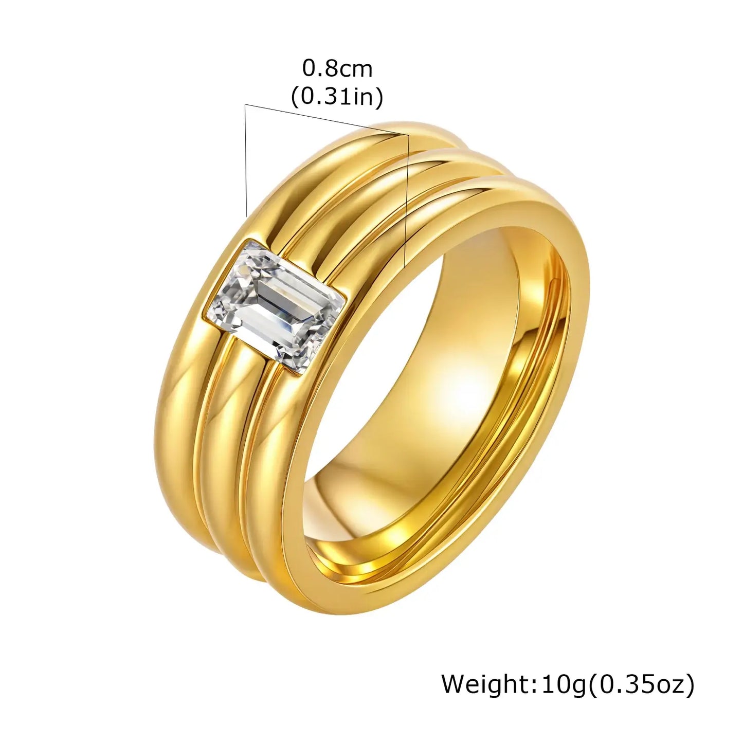 Echo Emerald Crystal Ring
