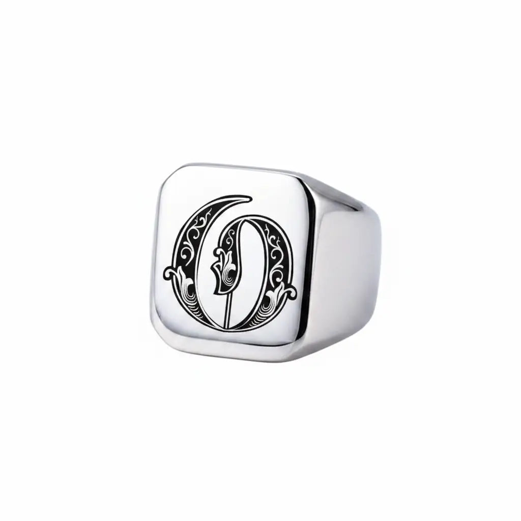 Shade Initial Signet Ring