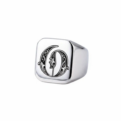 Shade Initial Signet Ring