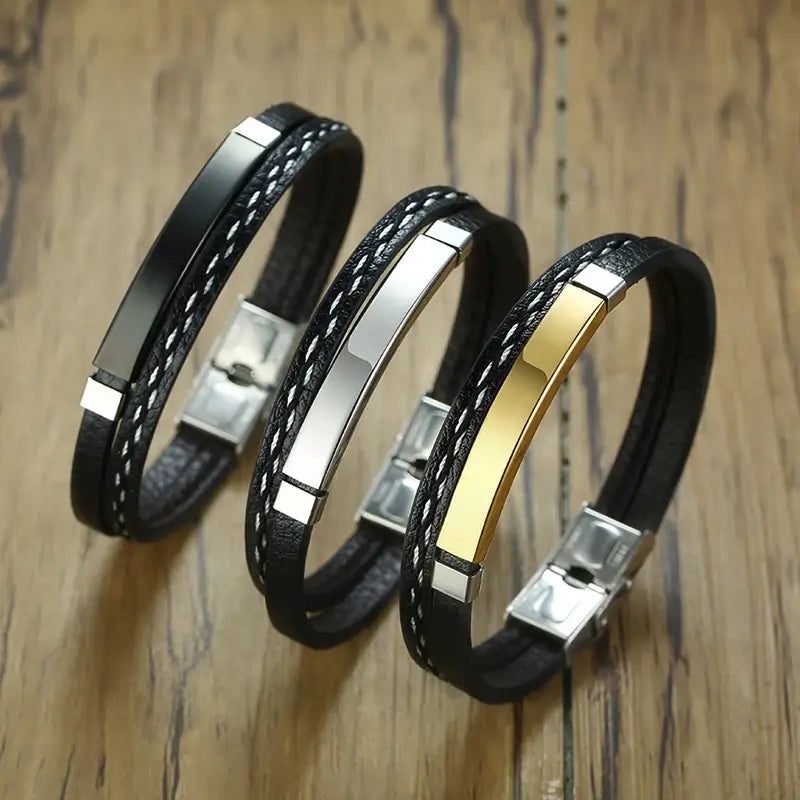 Shade Leather Wrap Bracelet