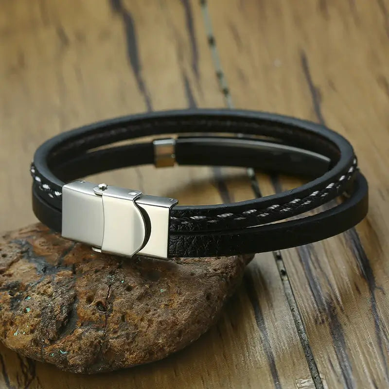 Shade Leather Wrap Bracelet