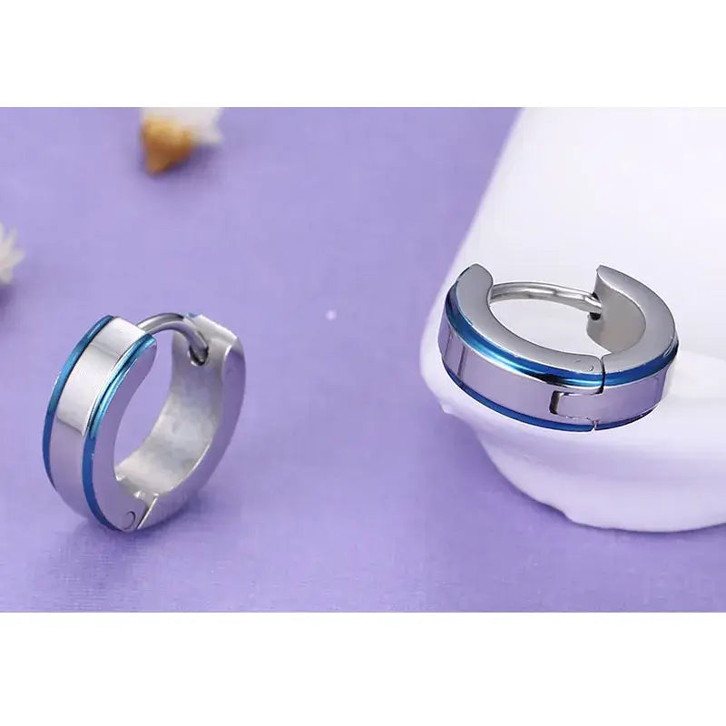 Cercle rayé bleu ombré