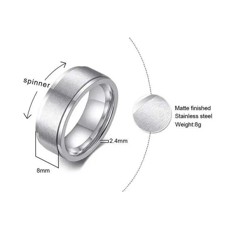 Shade Metal Spinner Ring