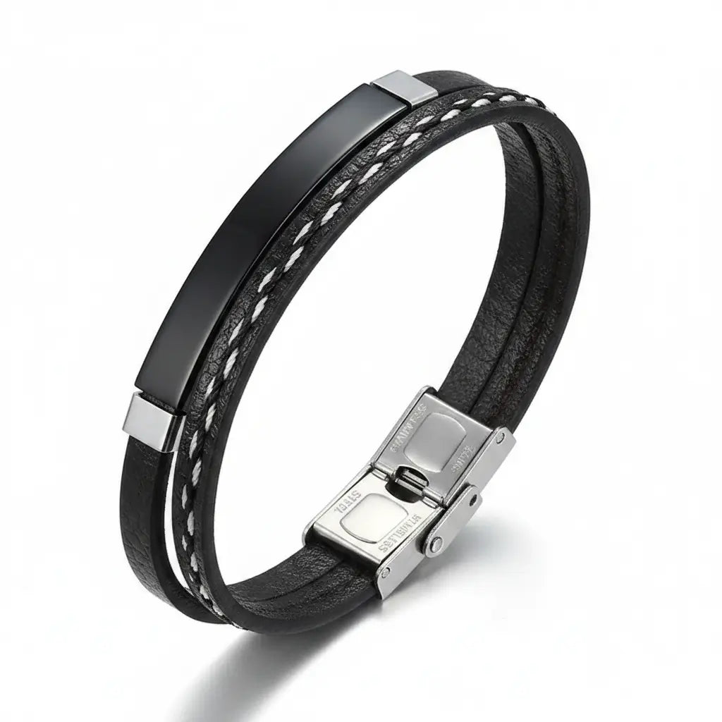 Shade Leather Wrap Bracelet
