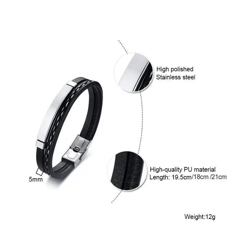 Shade Leather Wrap Bracelet