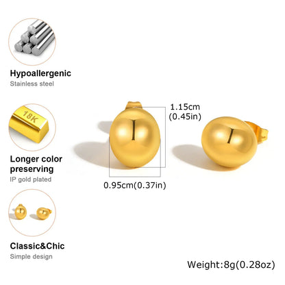 Echo Golden Sphere Stud
