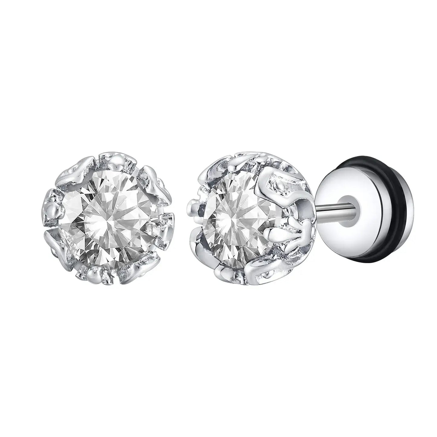 Boucles d'oreilles clous trèfle ombré