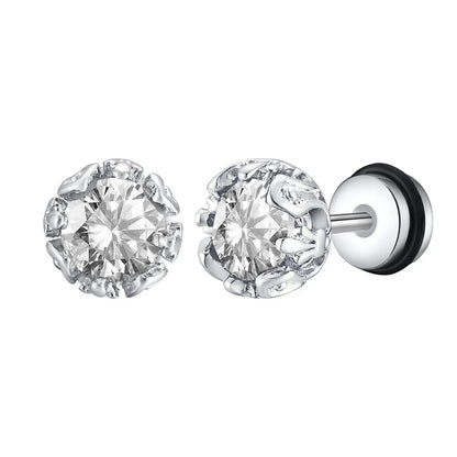 Boucles d'oreilles clous trèfle ombré