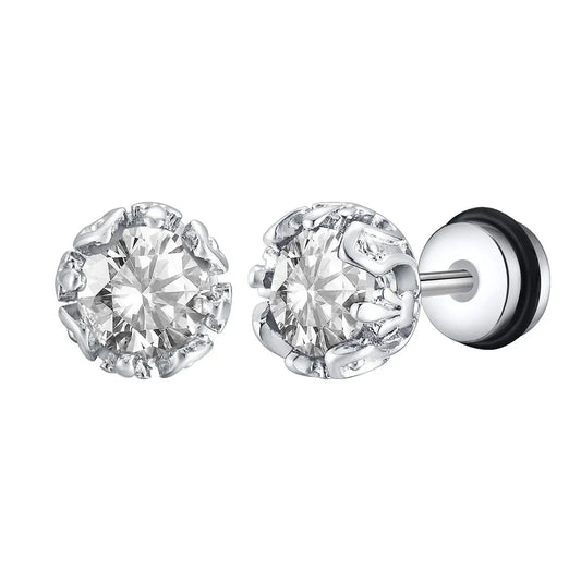 Boucles d'oreilles clous trèfle ombré