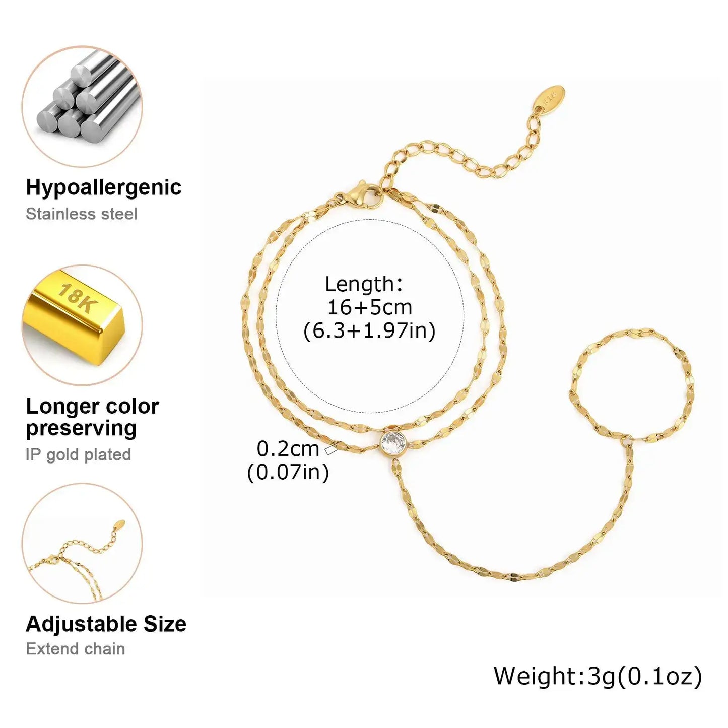 Echo Delicate Hand Chain