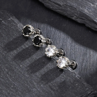 Boucles d'oreilles clous trèfle ombré