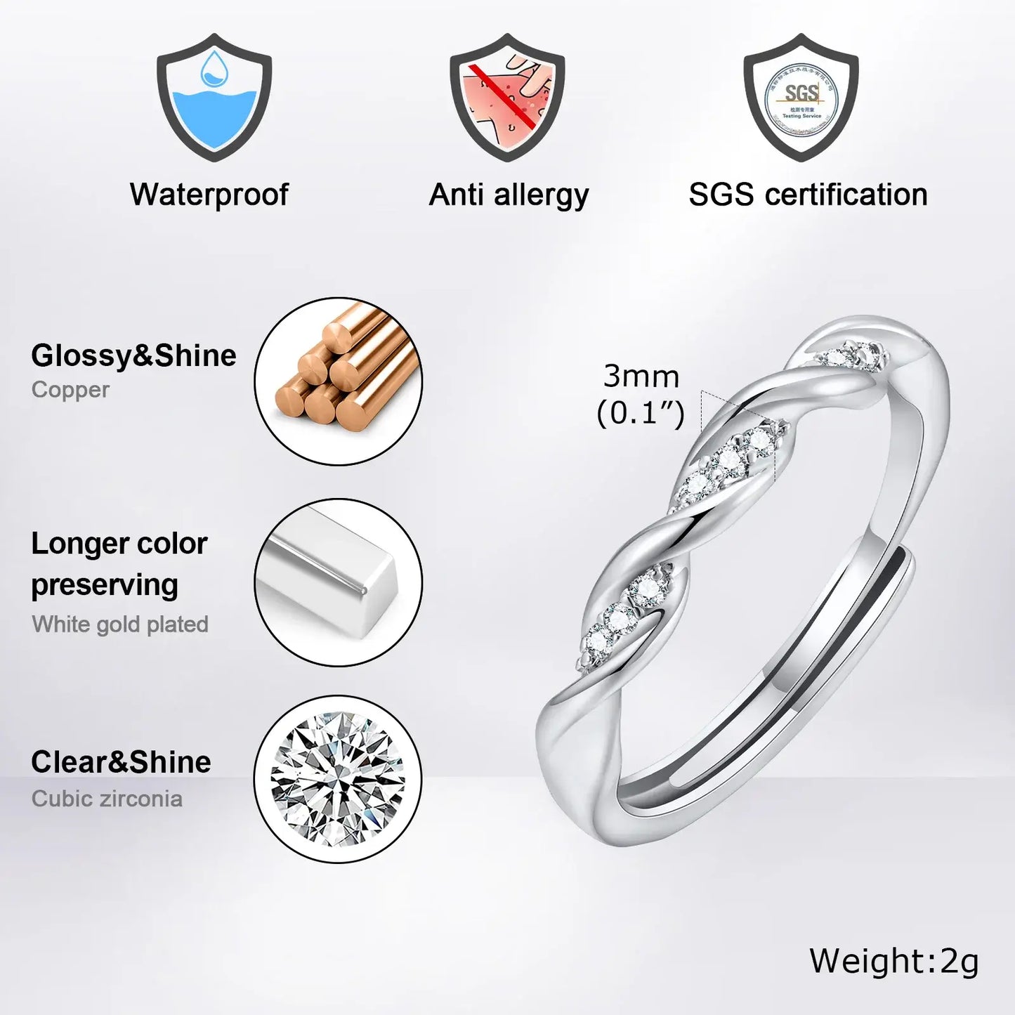 Echo Helix Twist Ring