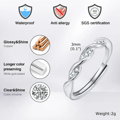 Echo Helix Twist Ring