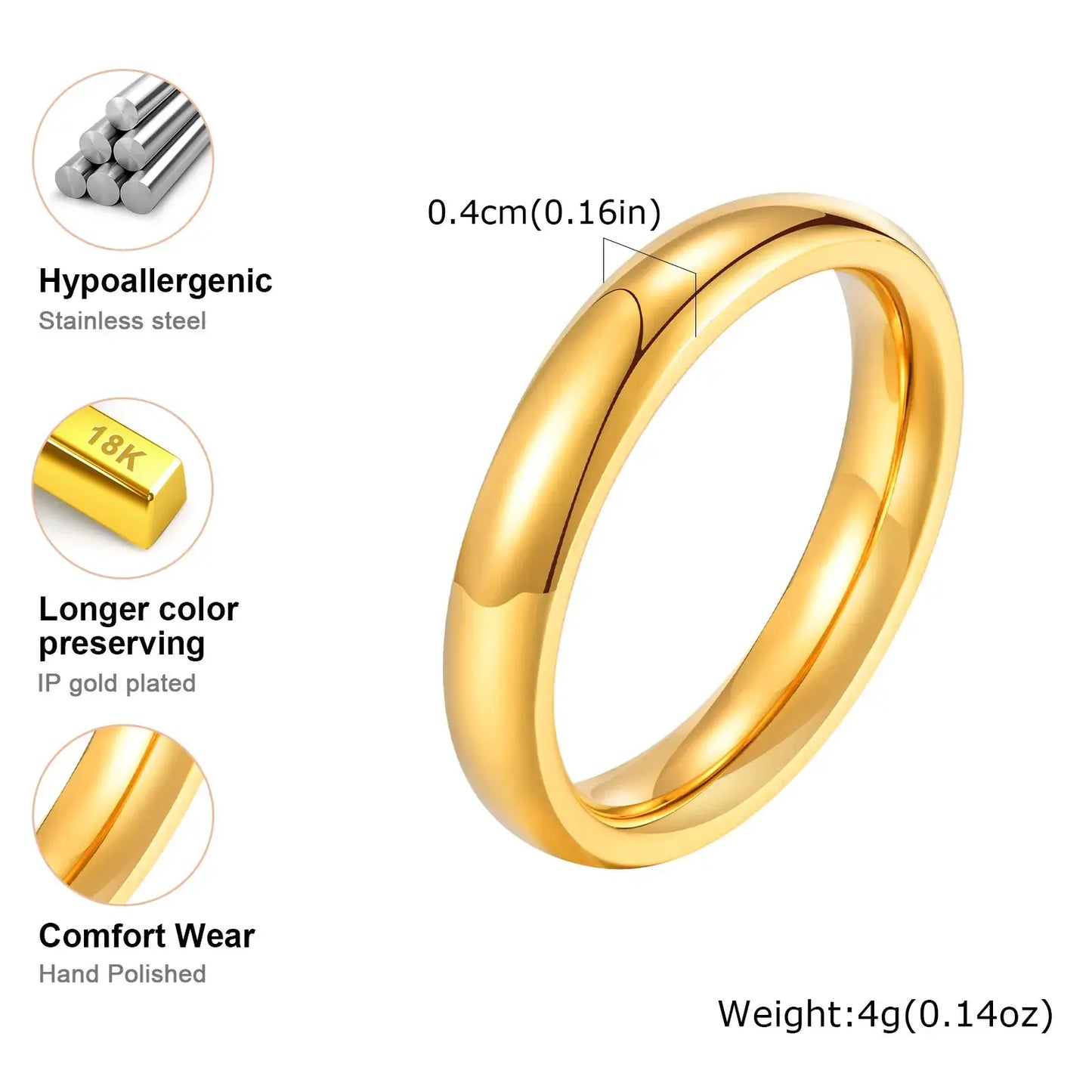 Echo Sleek Gold Band