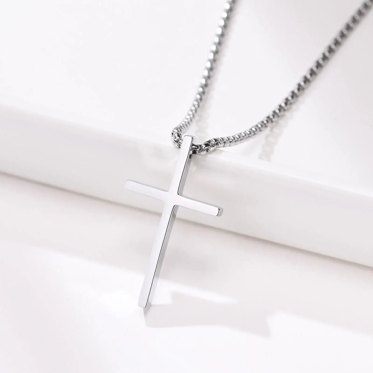 Shade Layered Cross Necklace