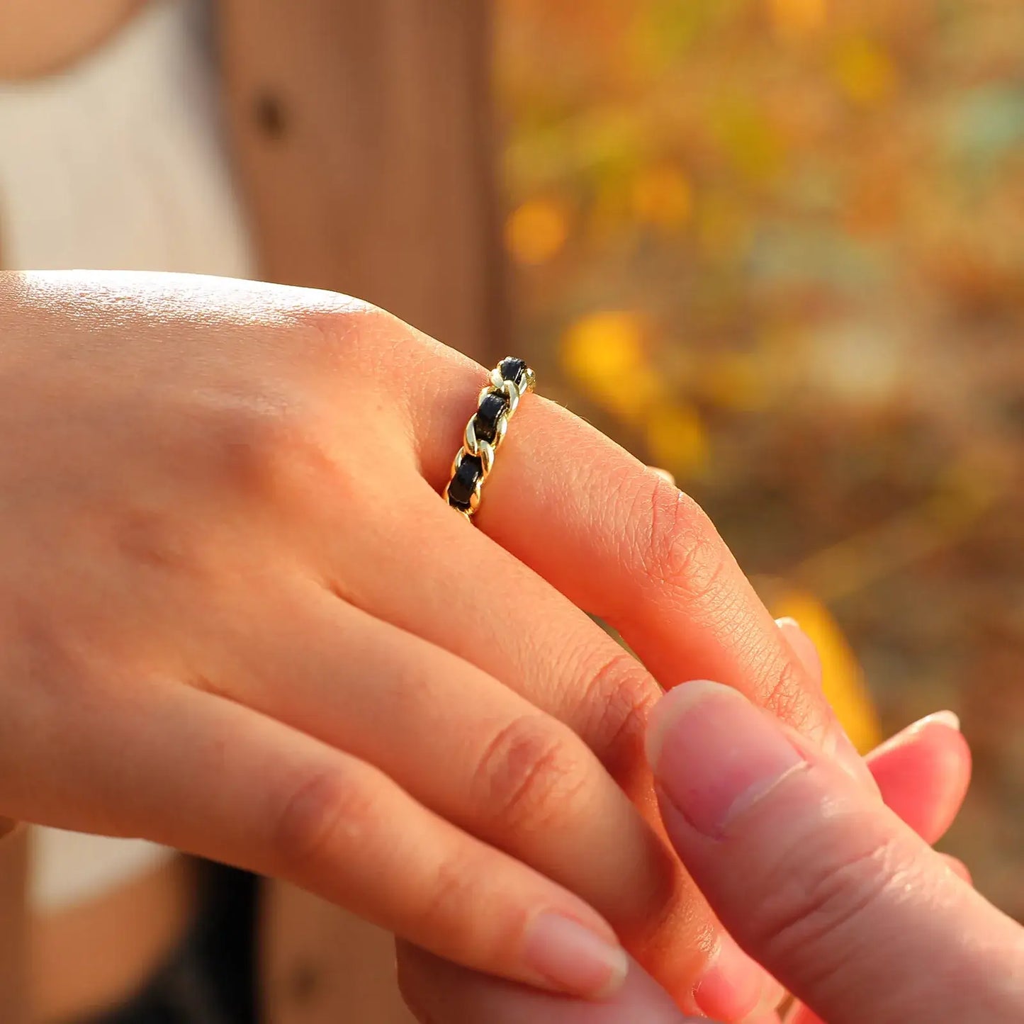 Echo Woven Chain Ring