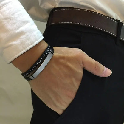 Shade Leather Wrap Bracelet