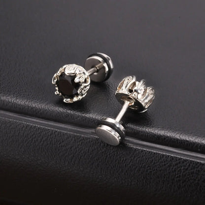 Boucles d'oreilles clous trèfle ombré