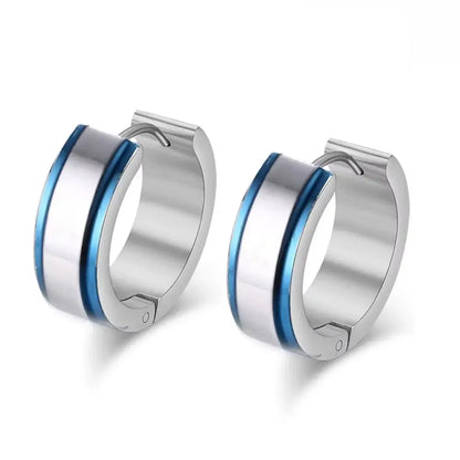 Cercle rayé bleu ombré
