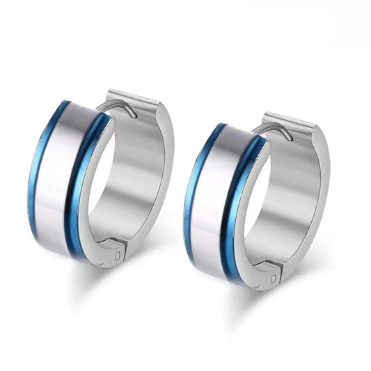 Cercle rayé bleu ombré