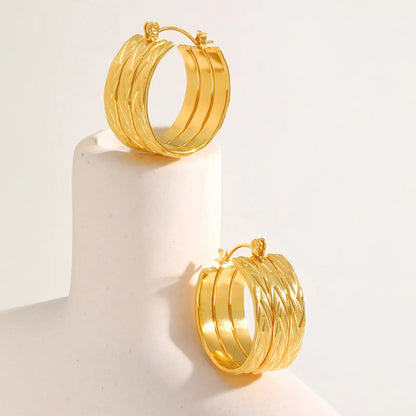 Echo Triple Gold Hoop